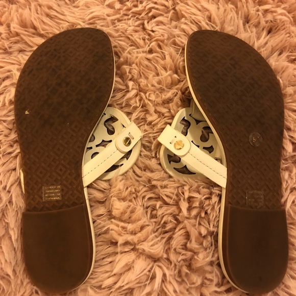 miller leather logo sandals